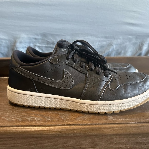 Nike Air Jordan 1‎ Low Black and White Golf Sneakers - Picture 2 of 4